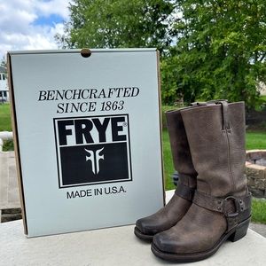 Frye Brown Square Toe Boots Size 6 1/2